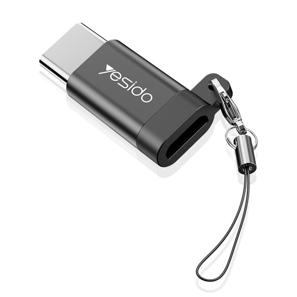 Adaptador de Datos y Carga microUSB - USB-C Yesido GS04, Negro