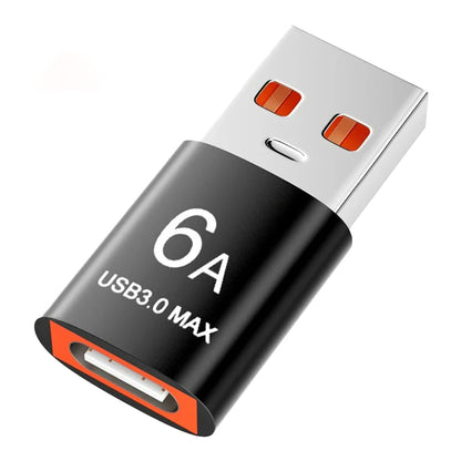 Adaptador de Datos y Carga USB-C - USB-A Techsuit A5 HyperPort, Negro Naranja