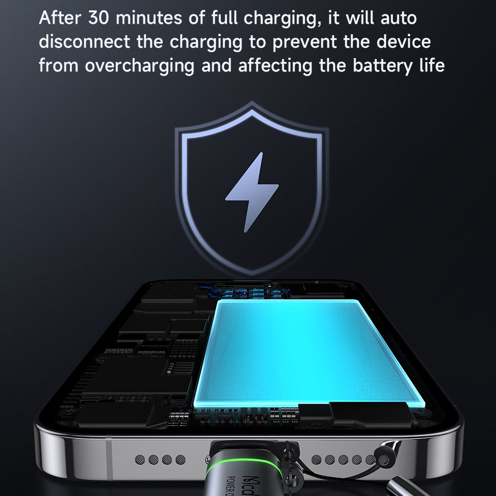 Adaptador de Datos y Carga USB-C - Lightning McDodo OT-2590 Power Off, Negro