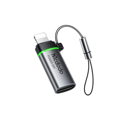 Adaptador de Datos y Carga USB-C - Lightning McDodo OT-2590 Power Off, Negro
