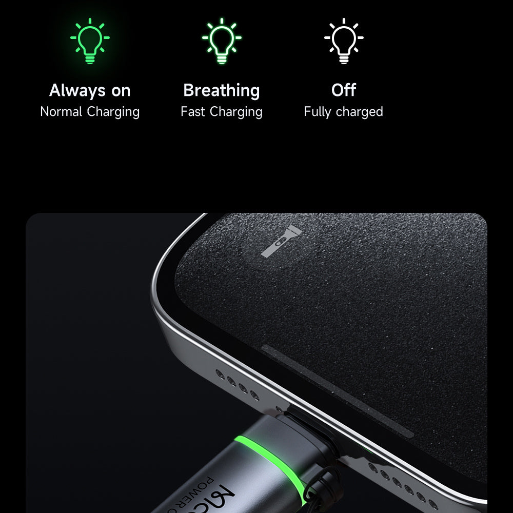 Adaptador de Datos y Carga USB-C - Lightning McDodo OT-2590 Power Off, Negro