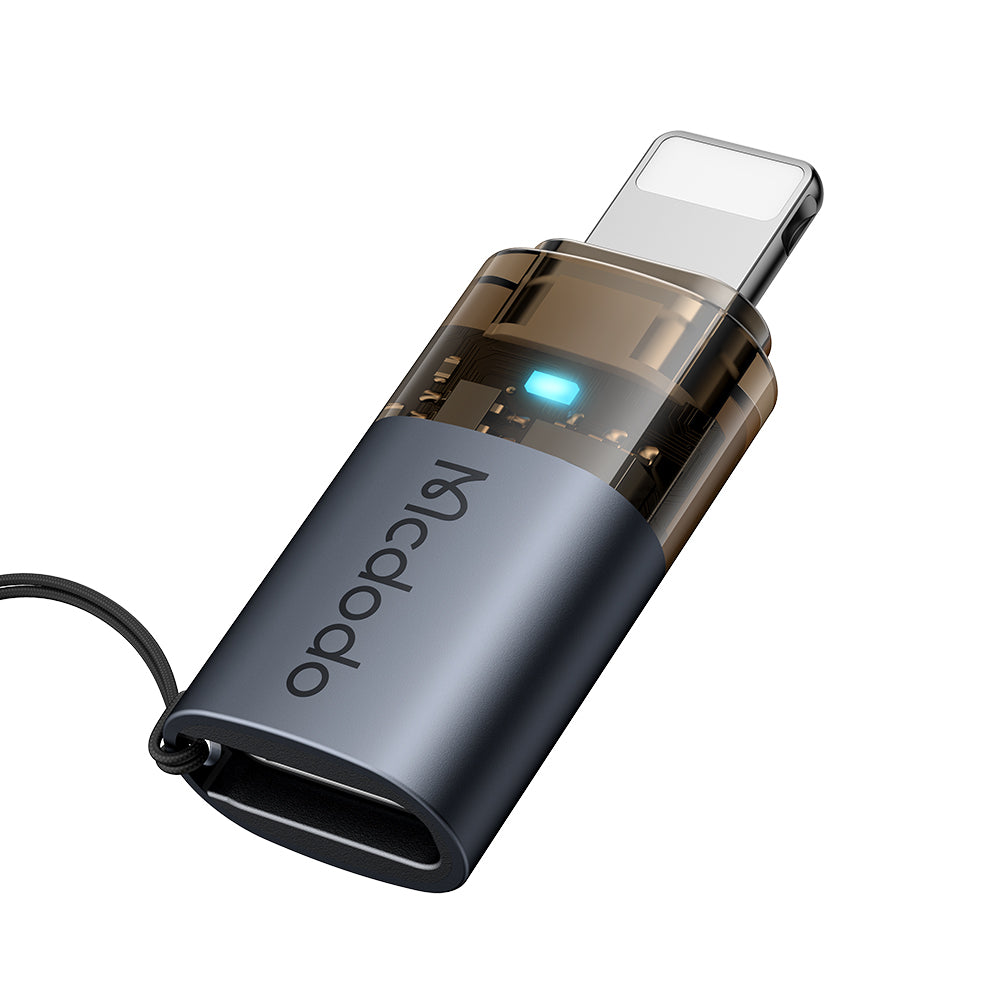 Adaptador de Datos y Carga USB-C - Lightning McDodo OT-7630, Negro