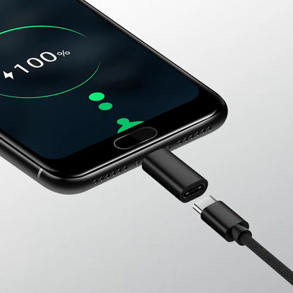 Adaptador de Datos y Carga USB-C - Lightning / microUSB / USB-A Techsuit A19 TriFlashX 3in1, Negro