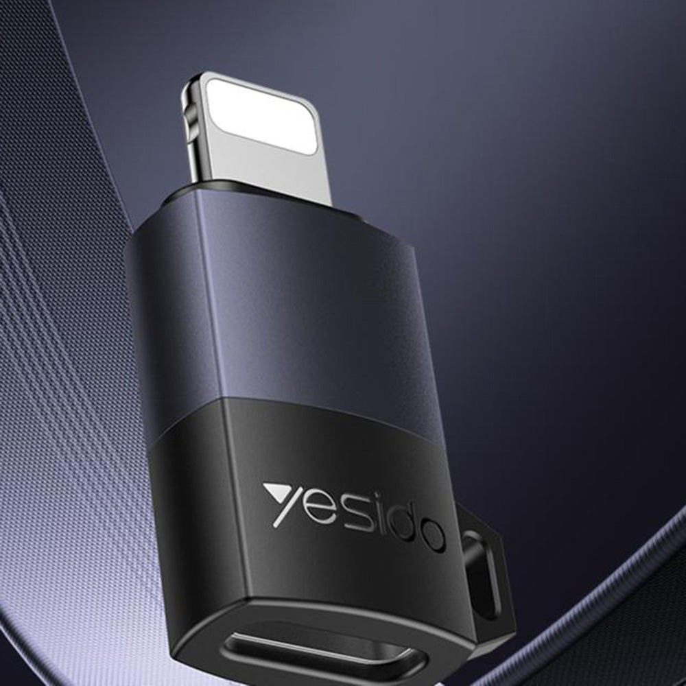Adaptador de Datos y Carga USB-C - Lightning Yesido GS27, Gris