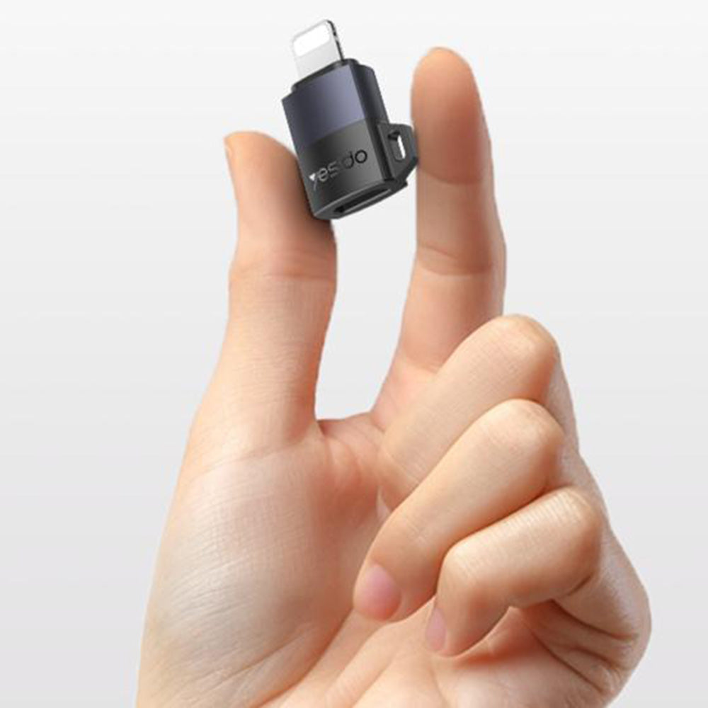 Adaptador de Datos y Carga USB-C - Lightning Yesido GS27, Gris