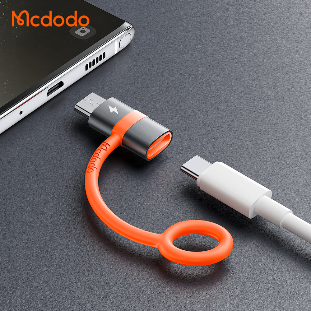Adaptador de Datos y Carga USB-C - microUSB McDodo OT-3820, Gris