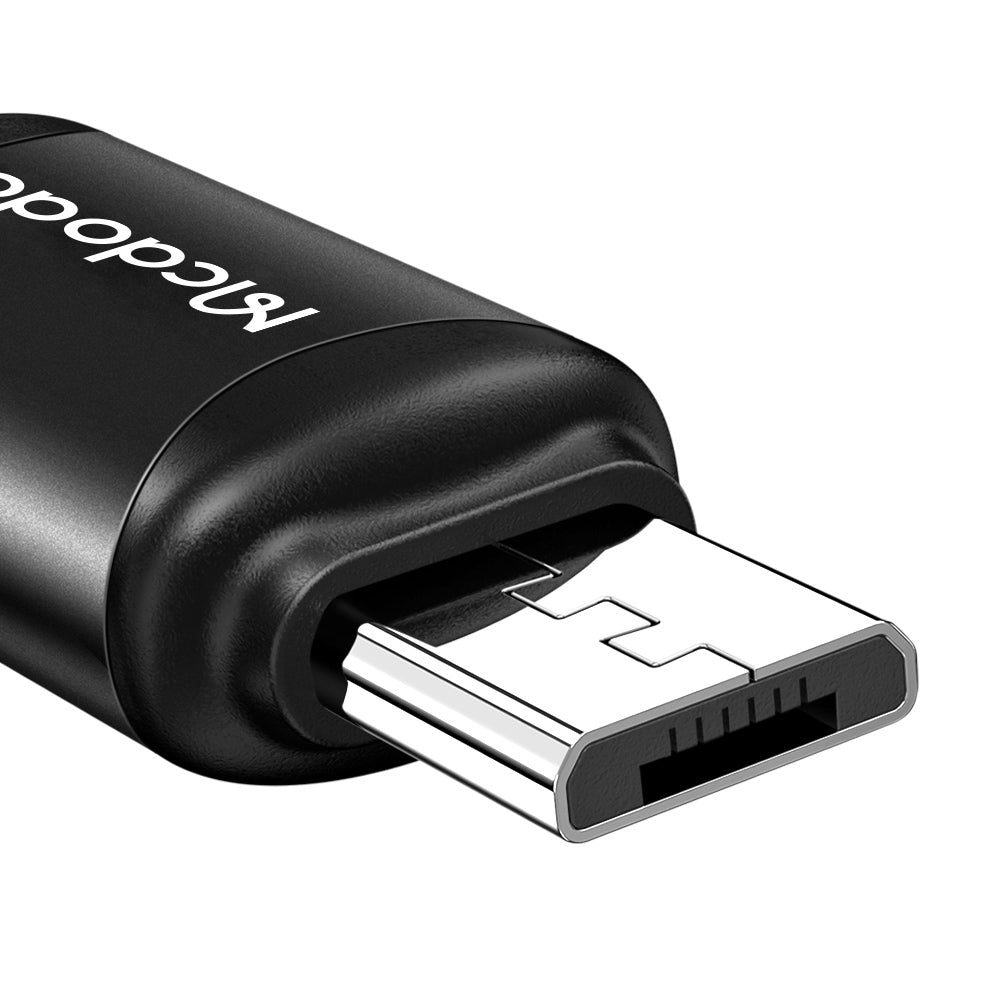 Adaptador de Datos y Carga USB-C - microUSB McDodo OT-7690, Negro