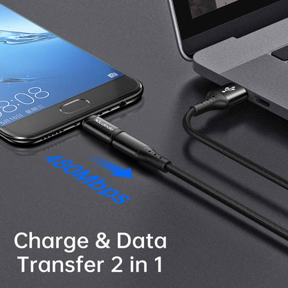 Adaptador de Datos y Carga USB-C - microUSB McDodo OT-7690, Negro