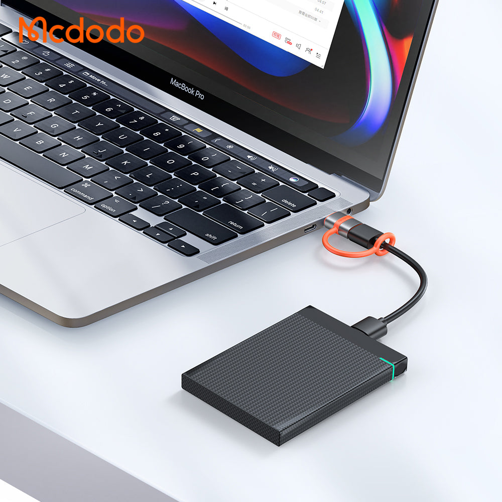 Adaptador de Datos y Carga USB-C - USB-A McDodo OT-3800, Gris