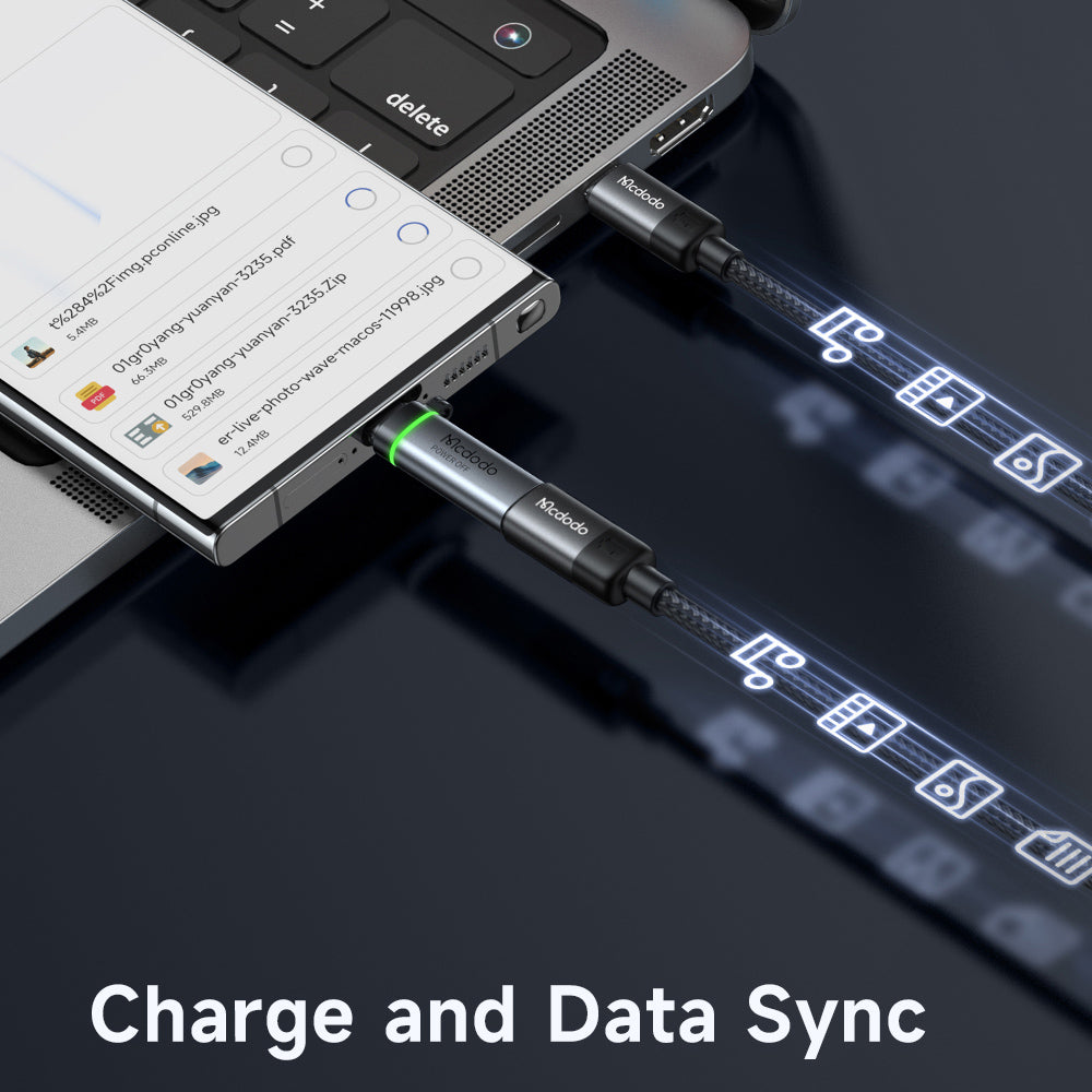 Adaptador de Datos y Carga USB-C - USB-C McDodo OT-2450 Power Off, Negro