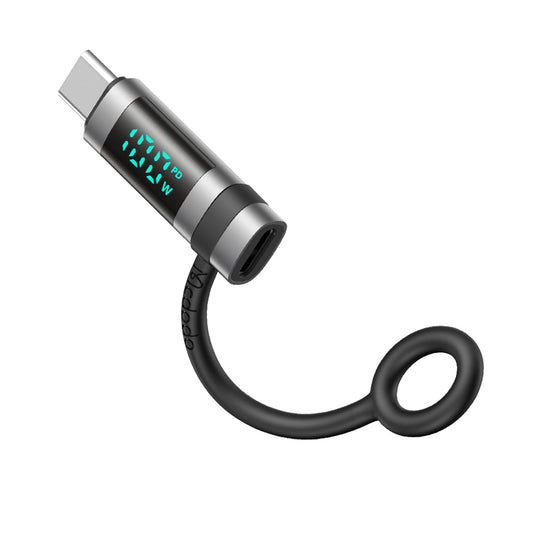 Adaptador de Datos y Carga USB-C - USB-C McDodo OT-2620 Pigeon Display, Negro