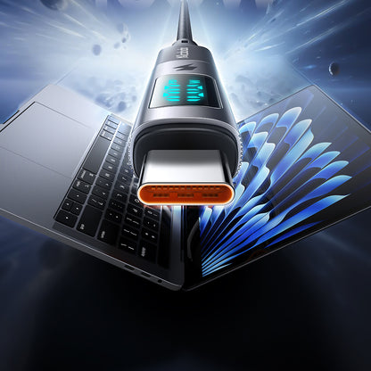 Adaptador de Datos y Carga USB-C - USB-C McDodo OT-6090 Wales Display, Negro