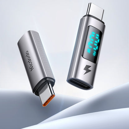 Adaptador de Datos y Carga USB-C - USB-C McDodo OT-6090 Wales Display, Negro