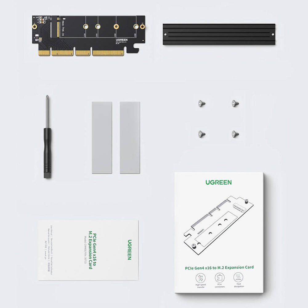Adaptador Interfaz SSD UGREEN CM465 (30715), NVMe M.2 - PCIe 4.0 X4