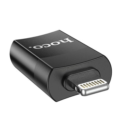 Adaptador OTG Lightning - USB-A HOCO UA17, Negro