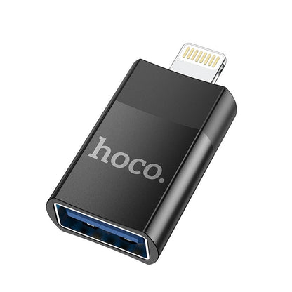 Adaptador OTG Lightning - USB-A HOCO UA17, Negro