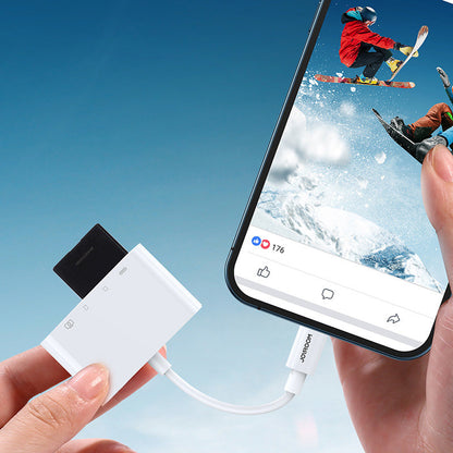 Joyroom OTG Lightning - USB-A / microSD Joyroom, Blanco S-H142