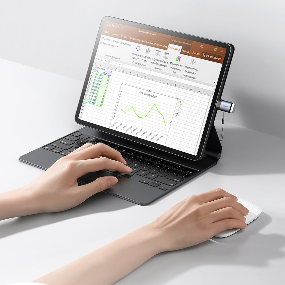 Adaptador OTG Lightning - USB-A McDodo OT-7390, Negro