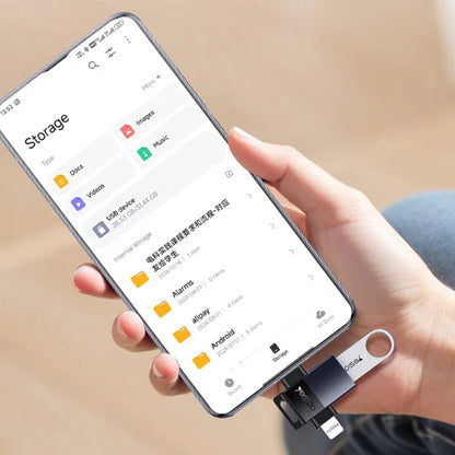 Adaptador OTG Lightning / USB-C - USB-A Yesido GS35, Gris