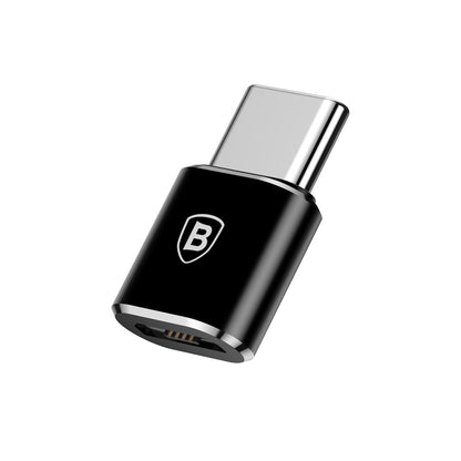 Baseus microUSB - Adaptador de carga y datos USB-C, negro CAMOTG-01