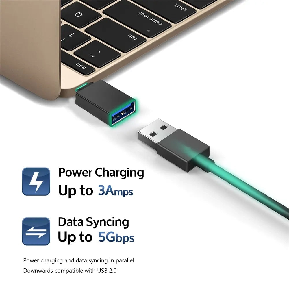 Adaptador OTG microUSB / USB-C - USB-A Techsuit A13 DuoVoltX, Gris, Set 2 piezas