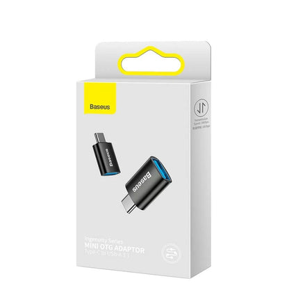 Baseus Ingenuity Adaptador OTG de USB-C a USB-A, Negro 