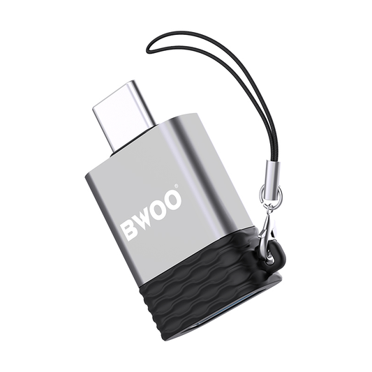 Adaptador OTG USB-A - USB-C BWOO BZ-35, Gris