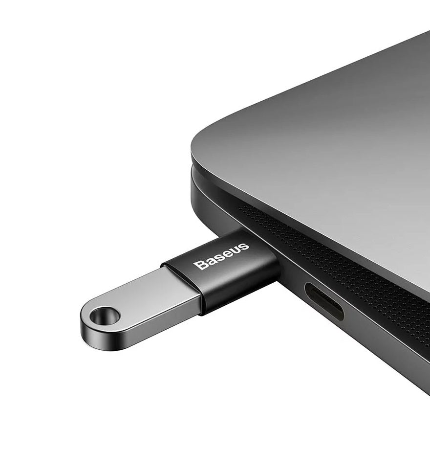 Baseus Ingenuity Adaptador OTG de USB-C a USB-A, Negro 