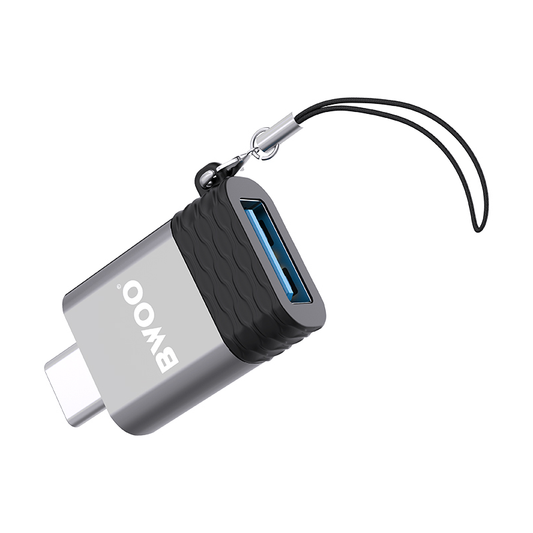 Adaptador OTG USB-A - USB-C BWOO BZ-35, Gris