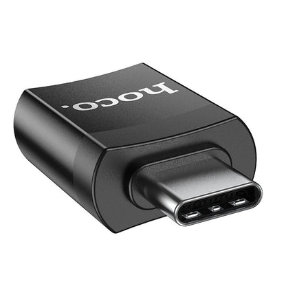 HOCO UA17 Adaptador OTG de USB-C a USB-A, negro 