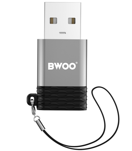Adaptador de Datos y Carga USB-C - USB-A BWOO BZ-38, Gris