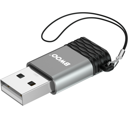 Adaptador de Datos y Carga USB-C - USB-A BWOO BZ-38, Gris