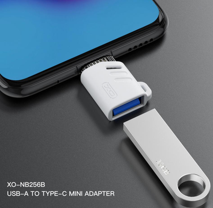 Adaptador OTG USB-C - USB-A XO Design NB256B, Blanco