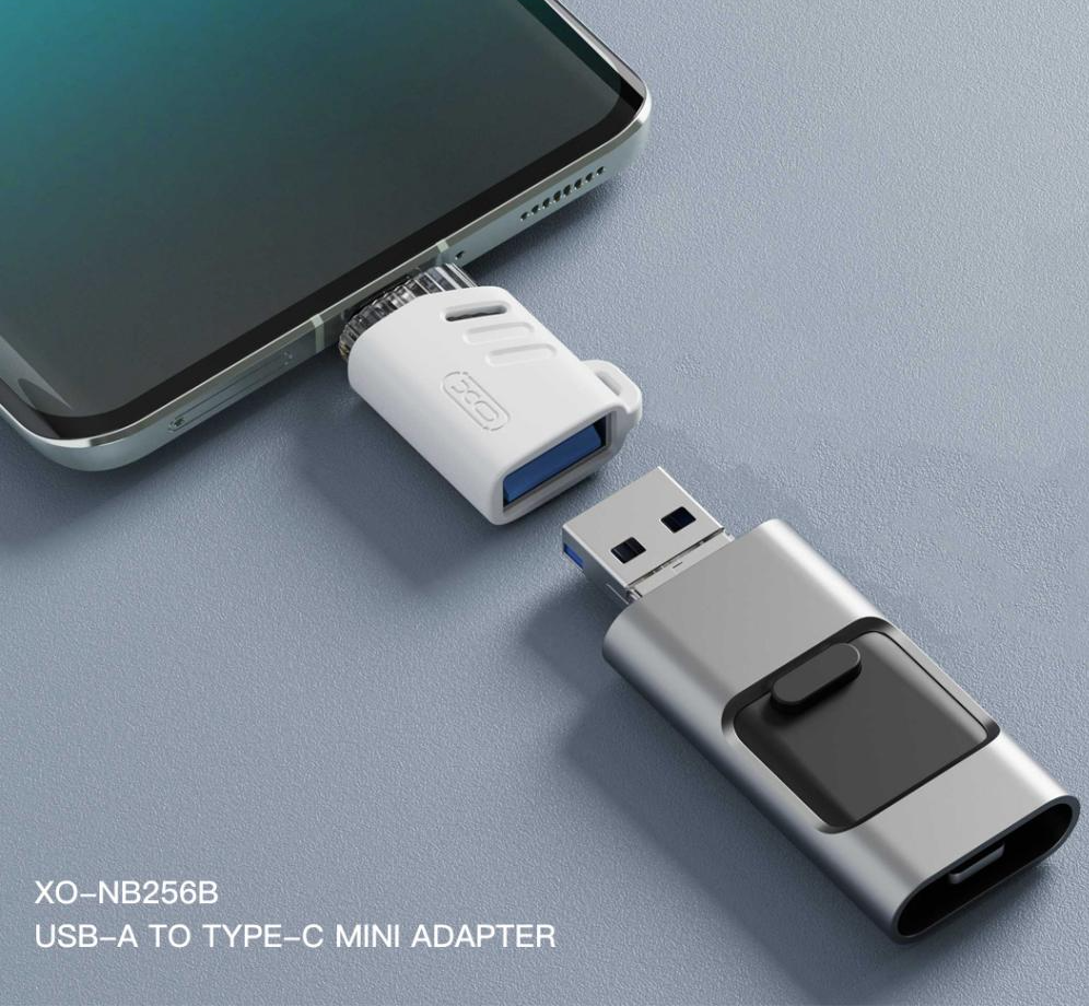 Adaptador OTG USB-C - USB-A XO Design NB256B, Blanco