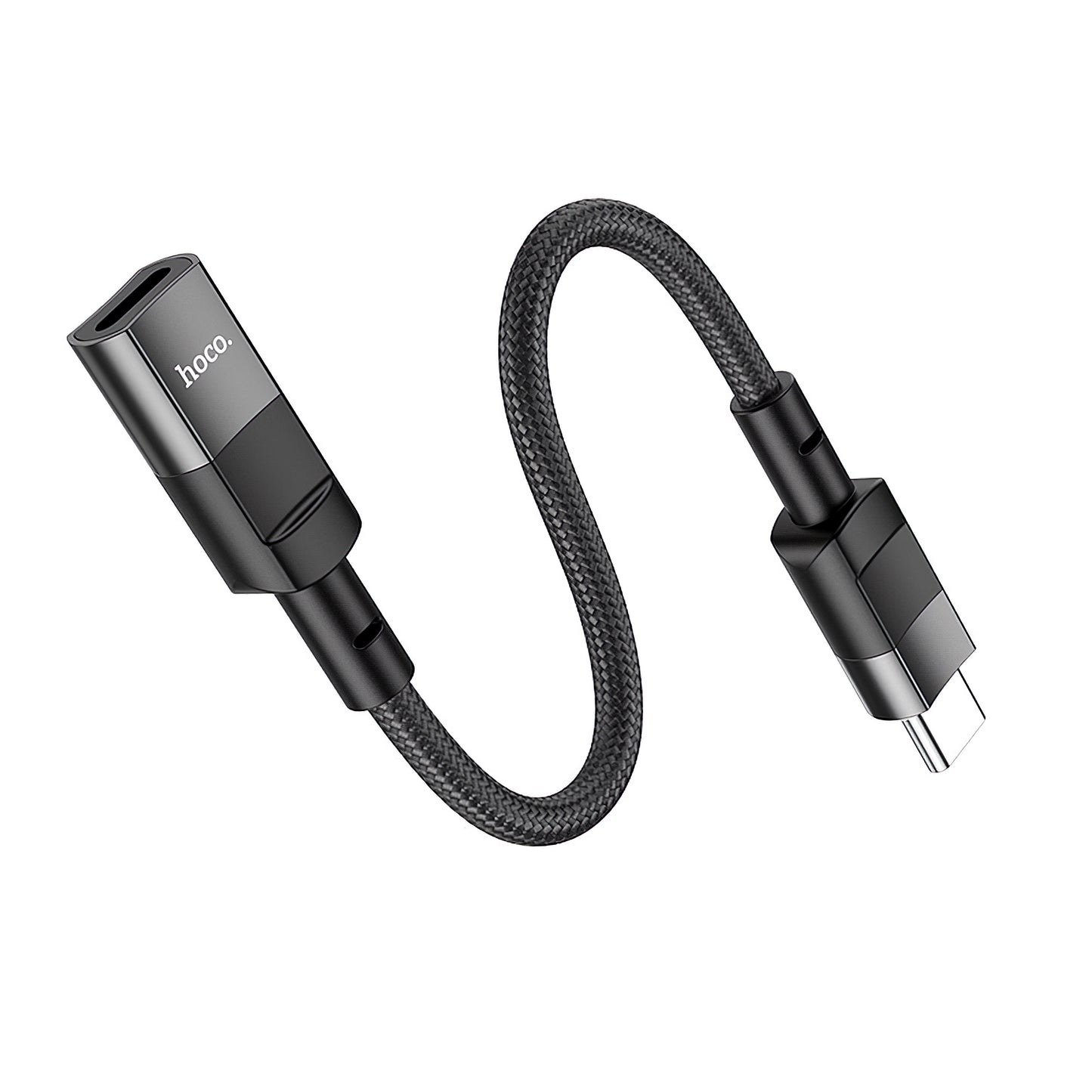 HOCO U107 Adaptador de carga y datos Lightning - USB-C HOCO U107, 0,1 m, negro 