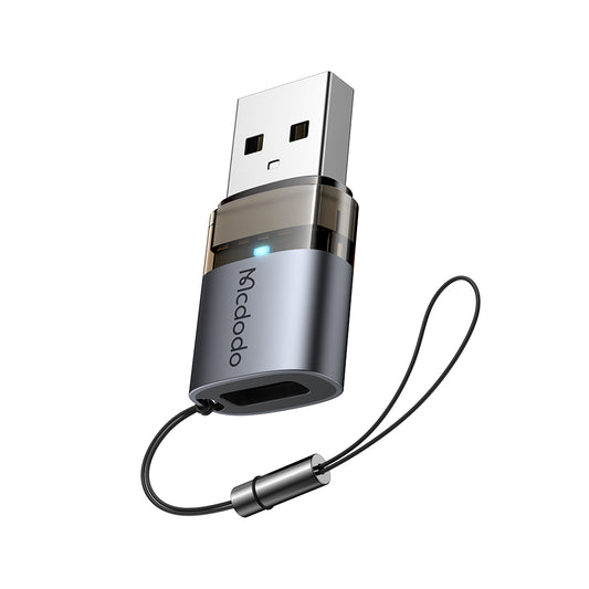 Adaptador de Datos y Carga USB-C - USB-A McDodo OT-7580, Negro
