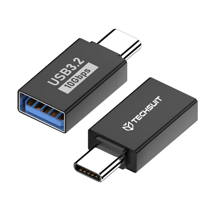 Adaptador OTG USB-C - USB-A Techsuit A14 AluCoreX, Negro