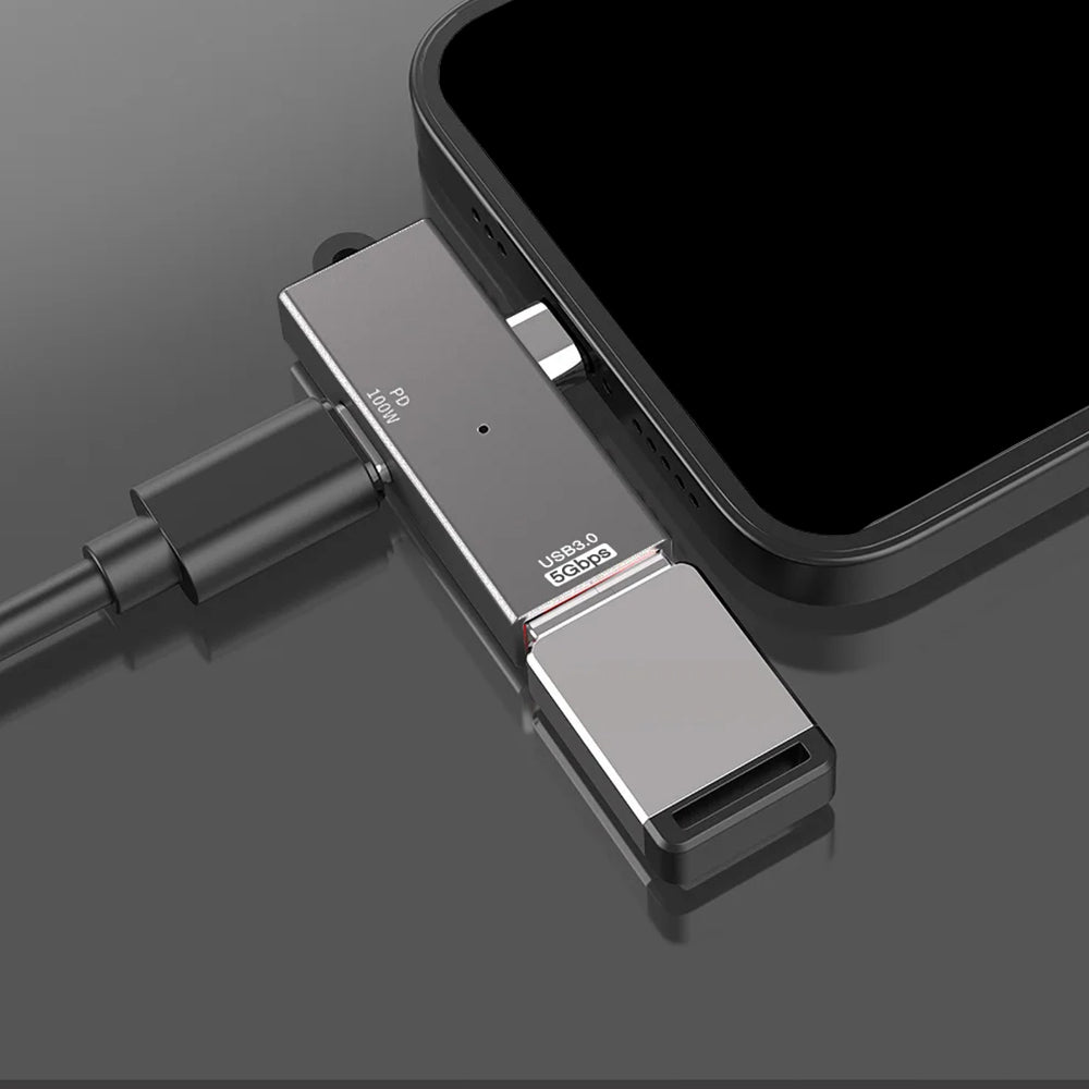 Adaptador OTG USB-C - USB-A Techsuit A21, Gris
