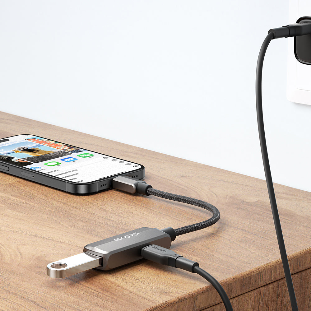 Adaptador OTG USB-C - USB-A / USB-C McDodo CA-2830, Gris