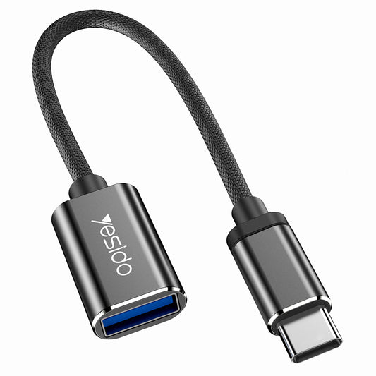 Adaptador OTG USB-C - USB-A Yesido GS01, Negro