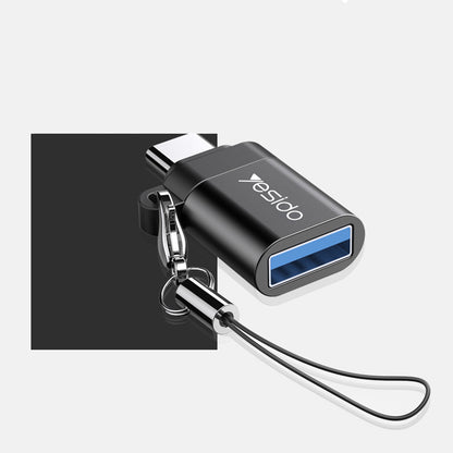 Adaptador OTG USB-C - USB-A Yesido GS06, Negro