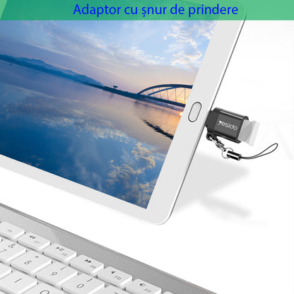 Adaptador OTG USB-C - USB-A Yesido GS06, Negro