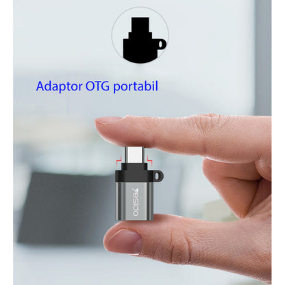Adaptador OTG USB-C - USB-A Yesido GS06, Negro