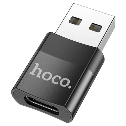 Adaptador de datos y carga USB-C - USB-A HOCO UA17, Negro