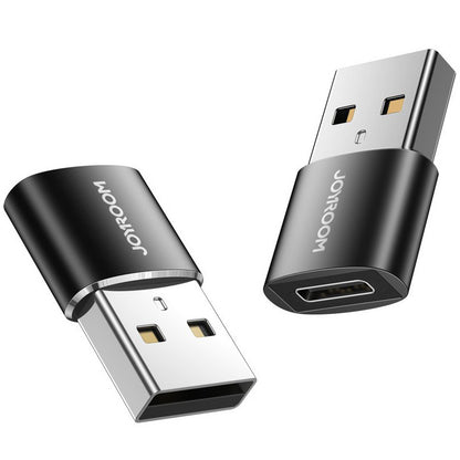 Adaptador de Datos y Carga USB-C - USB-A Joyroom S-H152, Set de 2 piezas, Negro