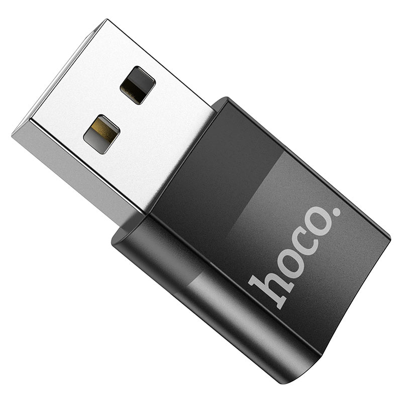 Adaptador de datos y carga USB-C - USB-A HOCO UA17, Negro