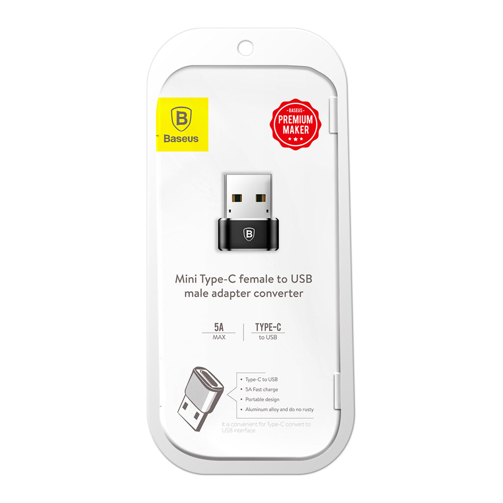 Adaptador de carga y datos USB-C a USB-A Baseus USB-C a USB-A, negro CAAOTG-01 CAAOTG-01