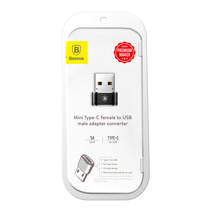 Adaptador de carga y datos USB-C a USB-A Baseus USB-C a USB-A, negro CAAOTG-01 CAAOTG-01