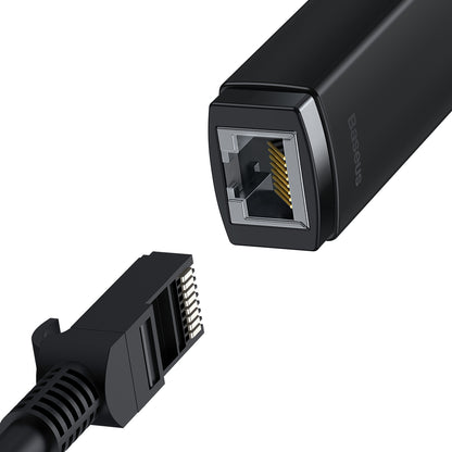 Adaptador de red Baseus Lite, USB-C - RJ45, negro WKQXX000301 