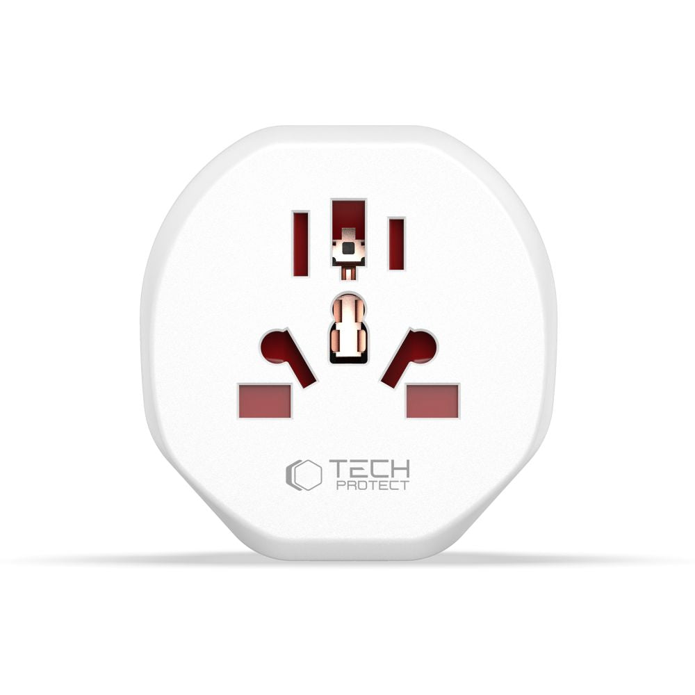 Adaptador de red Tech-Protect US / UK / AU / AU / FI / CN - Europa, Blanco 